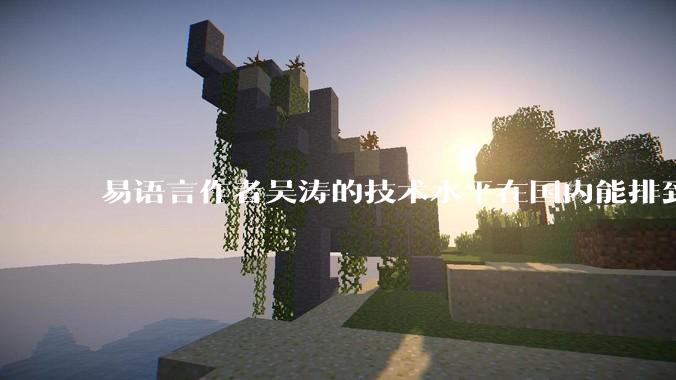 易语言作者吴涛的技术水平在国内能排到什么级别？
